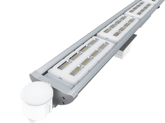 Microwave motion sensor linear led high bay