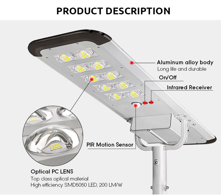 100w solar power street light product detail