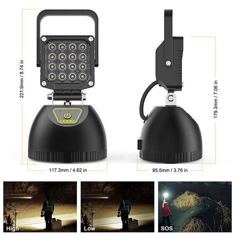 rechargeable battery powered led work lights