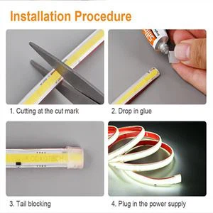 SL10-12V White LED Strip Light 1000 Lumens/m IP65 high quality