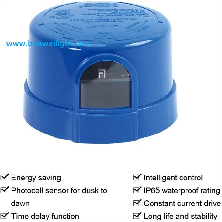 Photocell Sensor For Outdoor Led Light：120-277V Auto On/Off factory