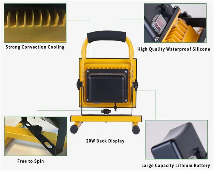 portable flood light rechargeable portable flood light rechargeable
