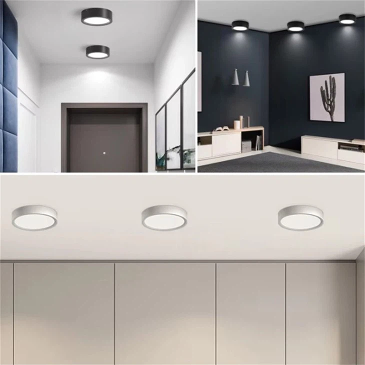 white round flat panel ceiling light